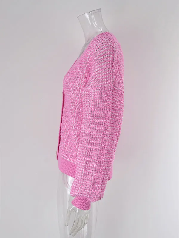Chasity Knitwear Button Sweater Cropped Cardigan Amazon New Arrivals Sweater Jacket