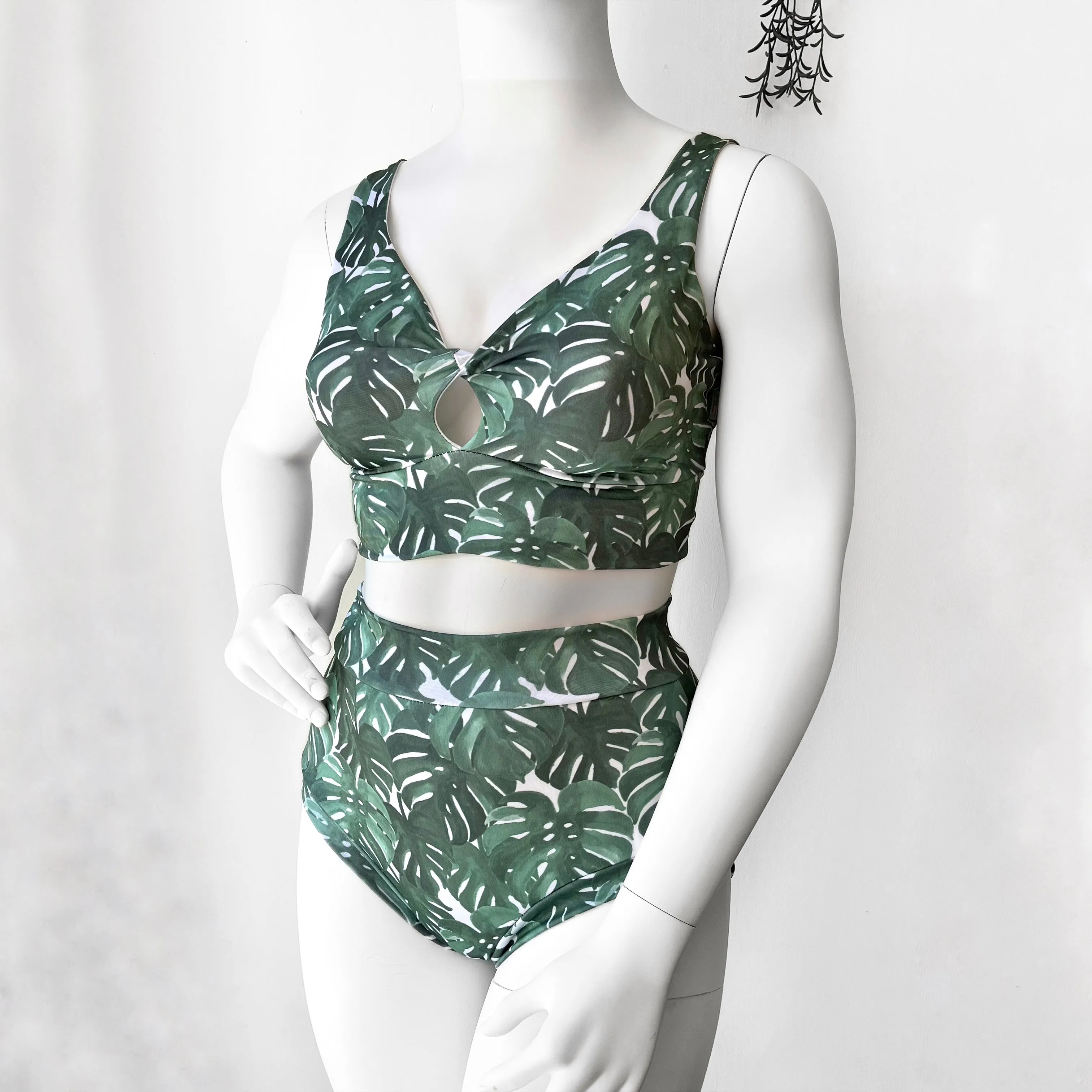 Cheeseplant Bikini Top | Recycled Ethical Swimwear