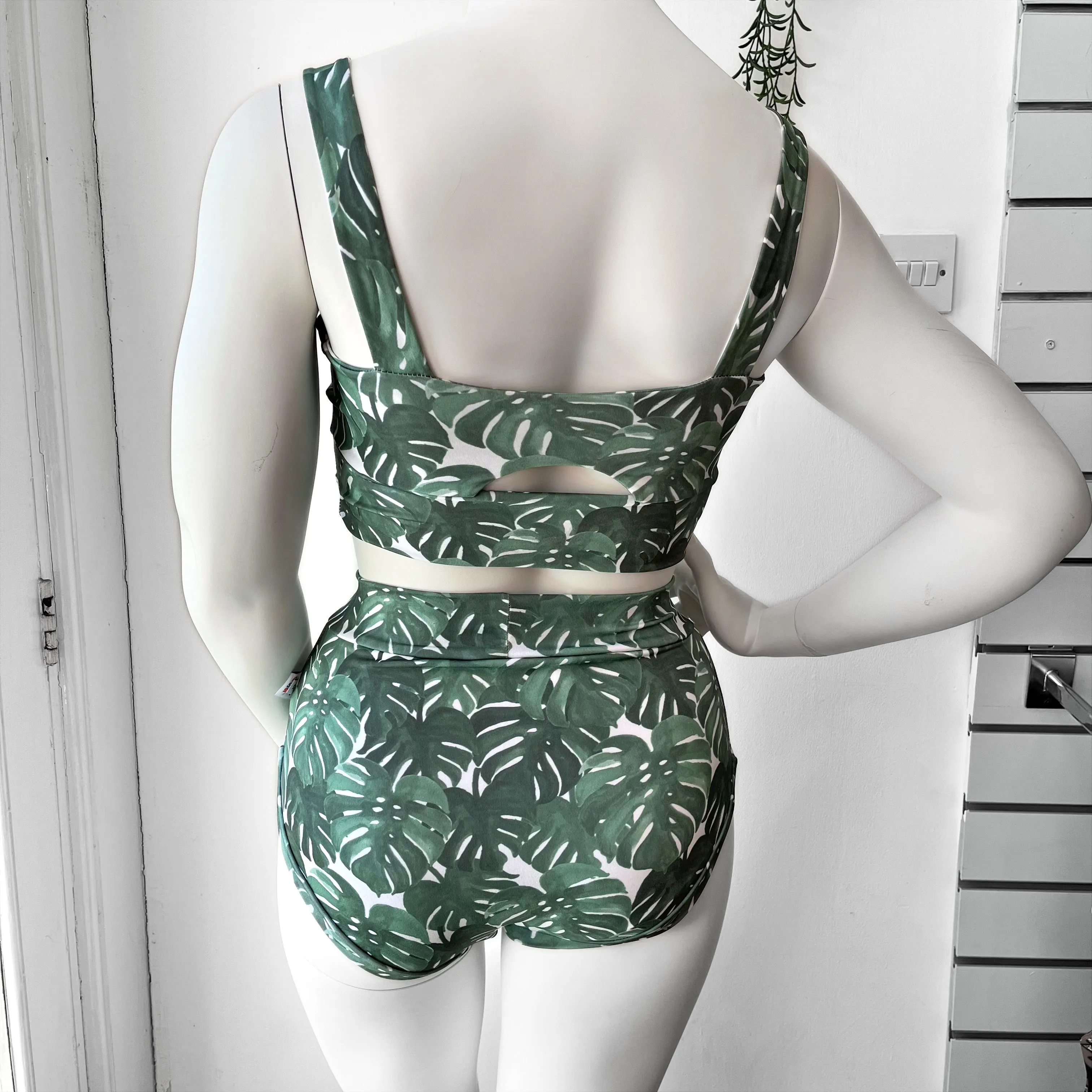 Cheeseplant Bikini Top | Recycled Ethical Swimwear