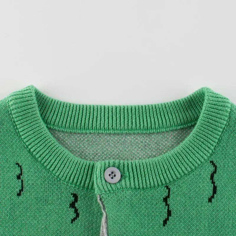 Children's Sweater Girls Knitted Cardigan Winter New Boys Outerwear Casual Long Sleeve Kids Coats
