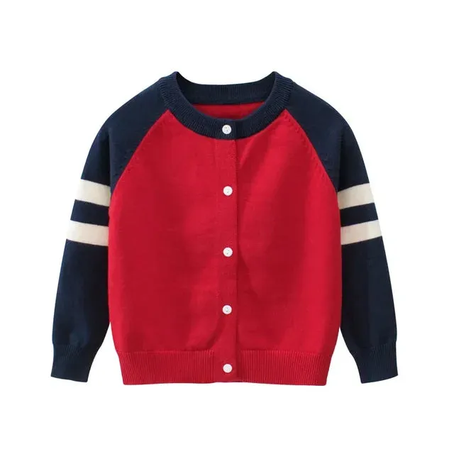 Children's Sweater Girls Knitted Cardigan Winter New Boys Outerwear Casual Long Sleeve Kids Coats