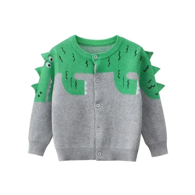 Children's Sweater Girls Knitted Cardigan Winter New Boys Outerwear Casual Long Sleeve Kids Coats