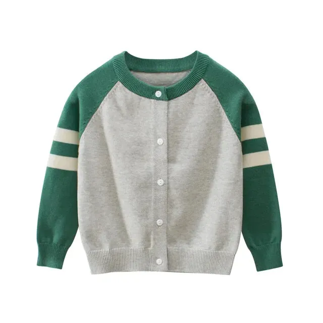 Children's Sweater Girls Knitted Cardigan Winter New Boys Outerwear Casual Long Sleeve Kids Coats