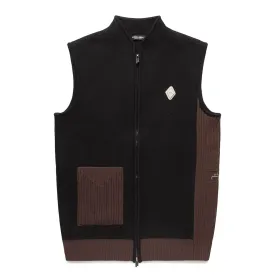 CONTRAST KNIT GILET
