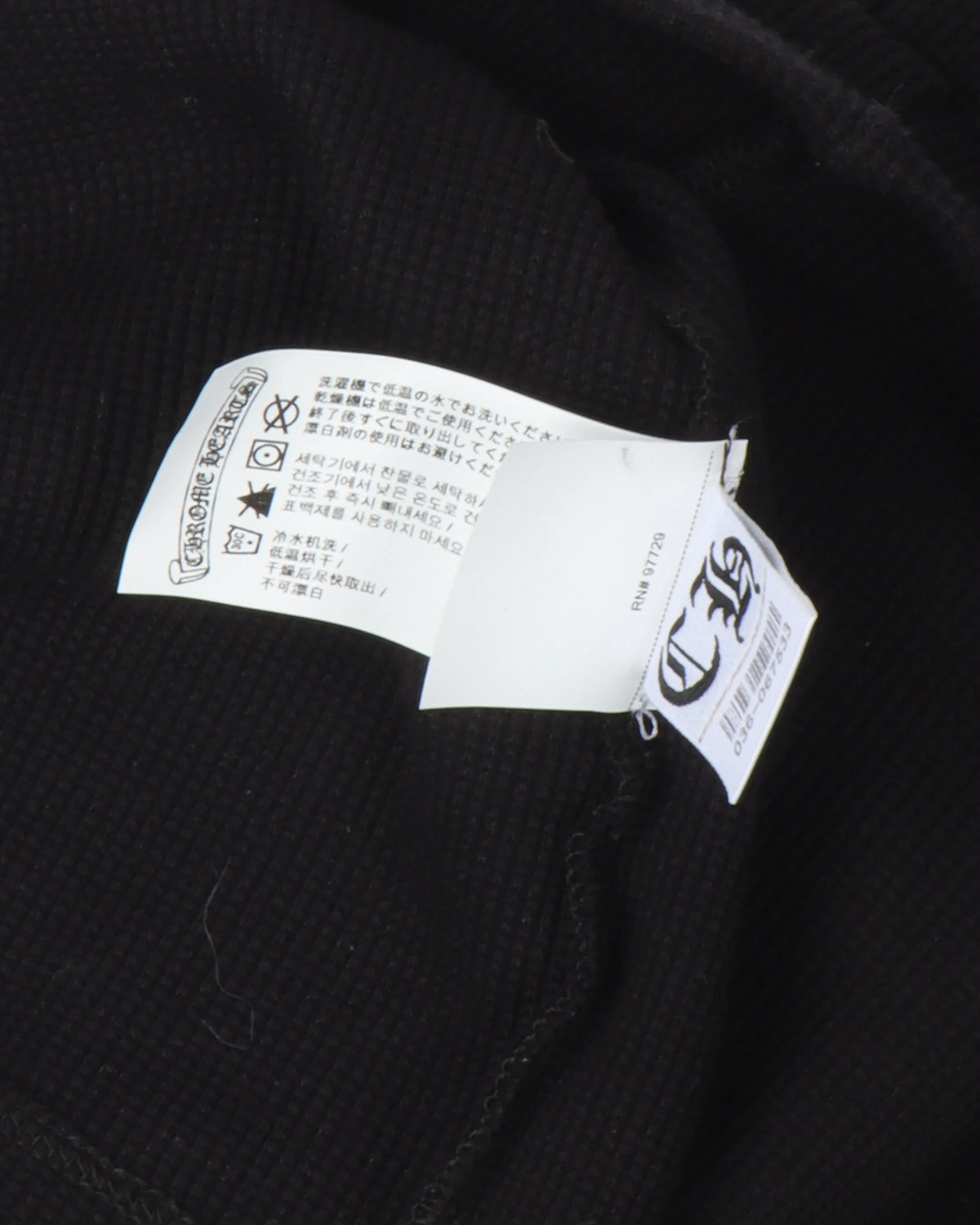 Cropped Embroidered Thermal Shirt