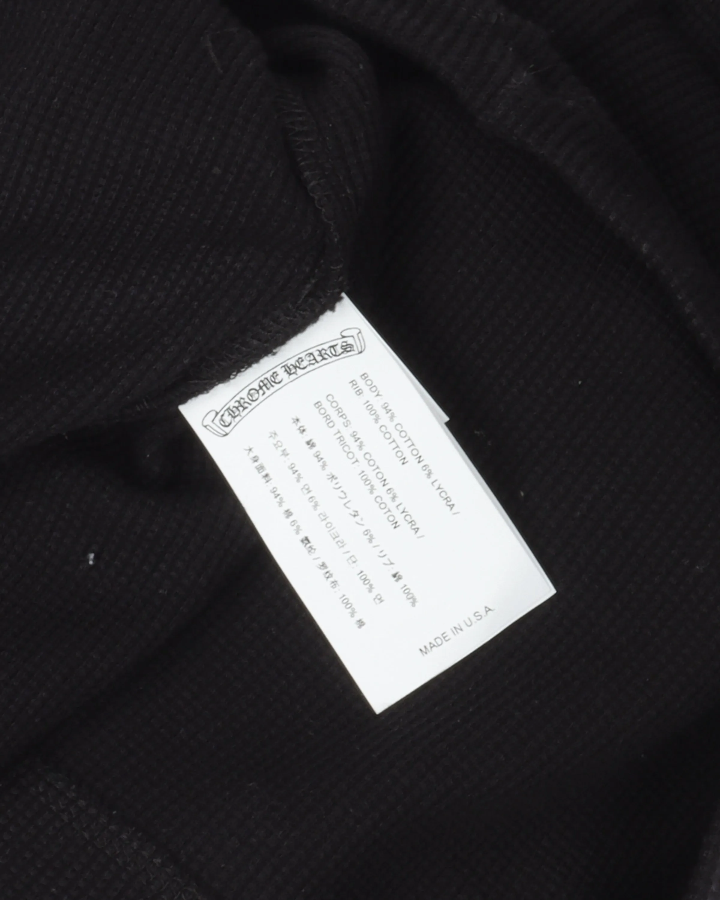 Cropped Embroidered Thermal Shirt