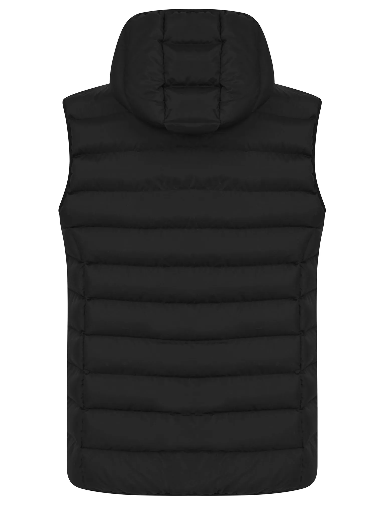 Dallon Quilted Puffer Gilet with Hood in Jet Black - Tokyo Laundry