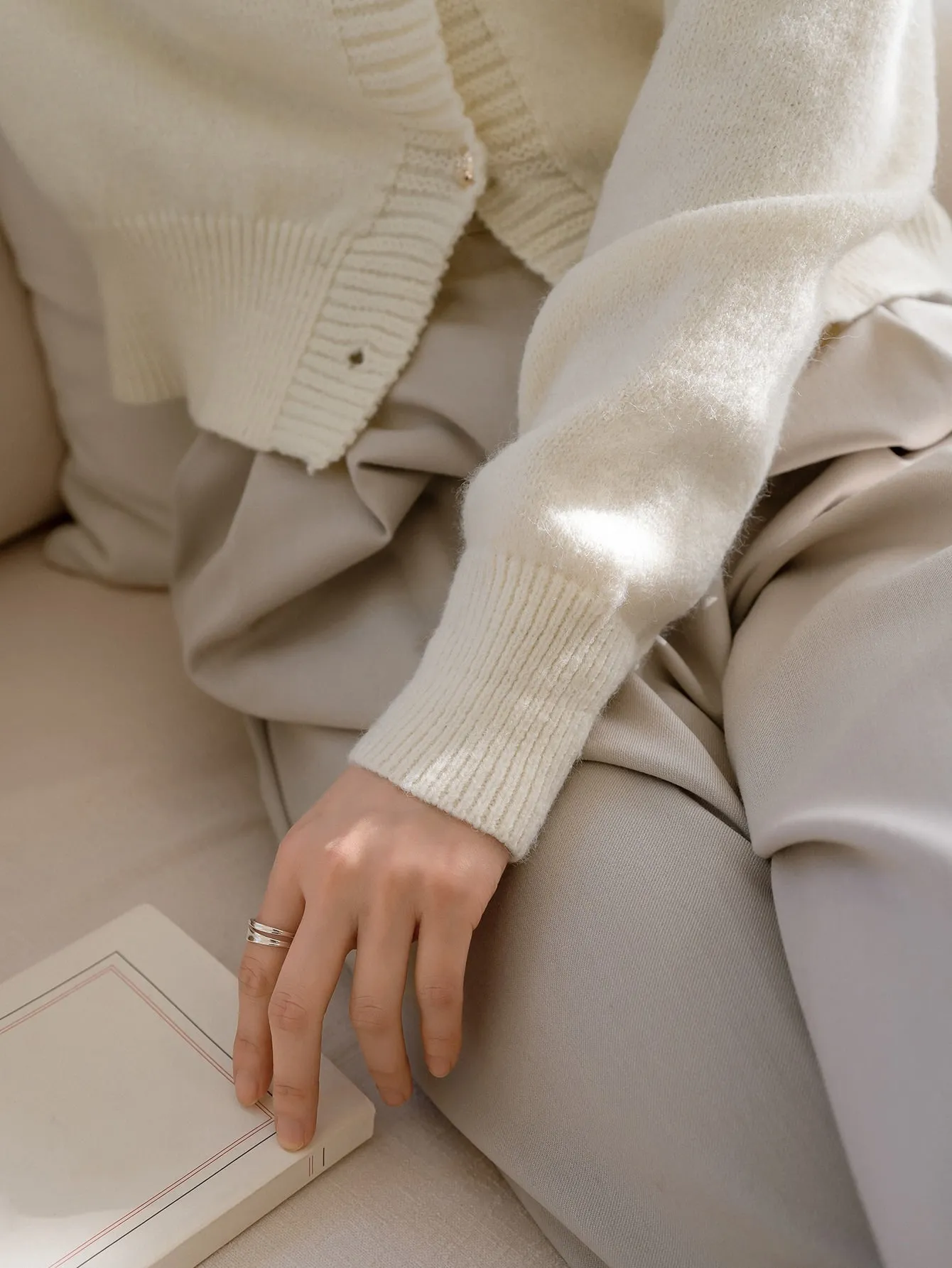 Dazy-Less Solid Button Front Cardigan