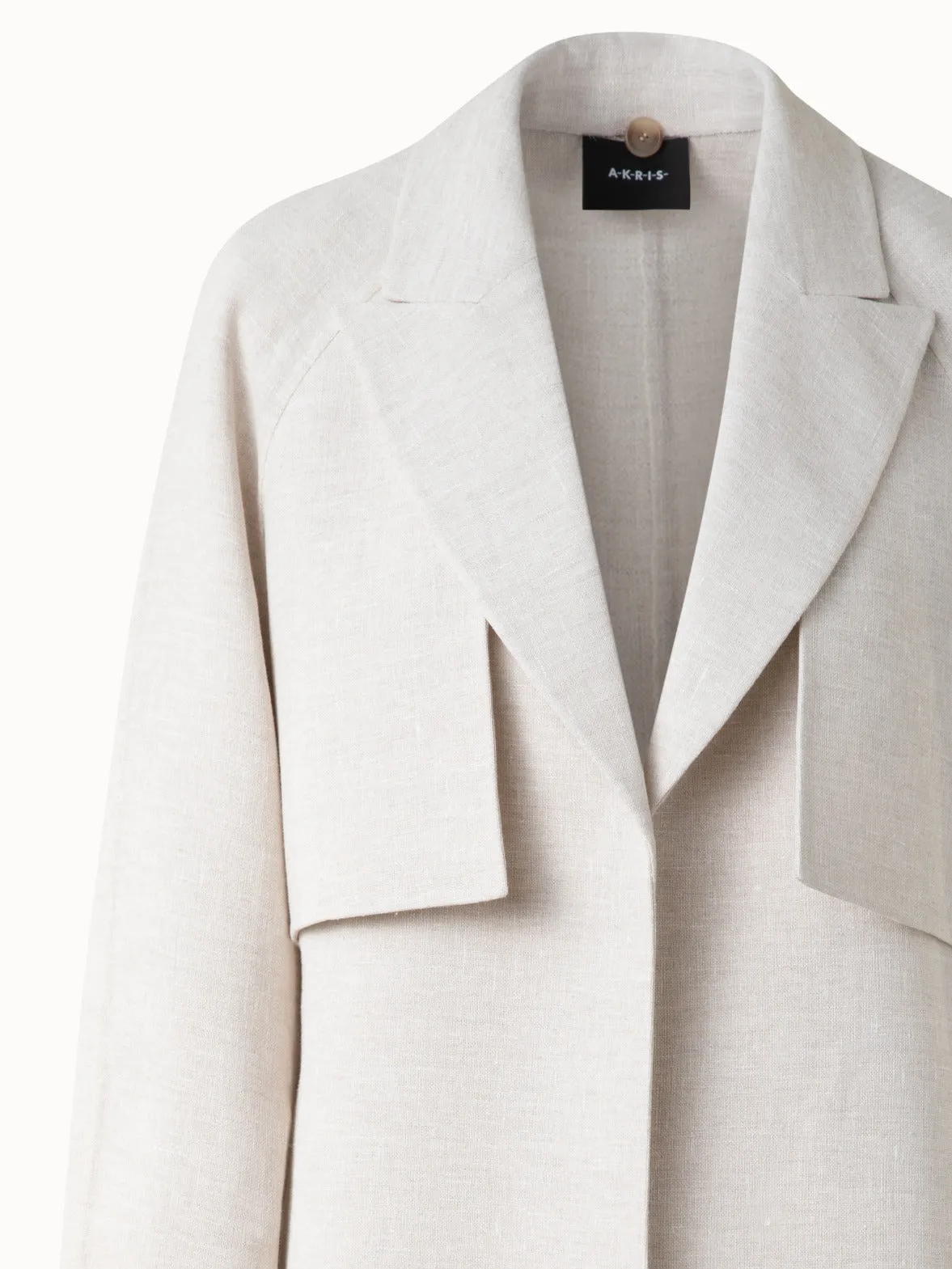 Duo Coat - Vest and Bolero in Linen Double-Face