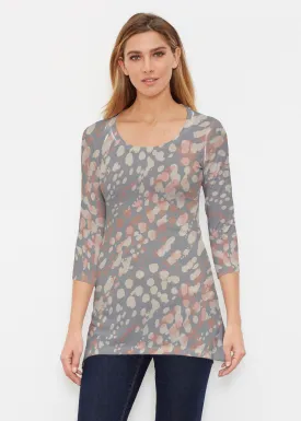 Edgy Splash (7877) ~ Buttersoft 3/4 Sleeve Tunic