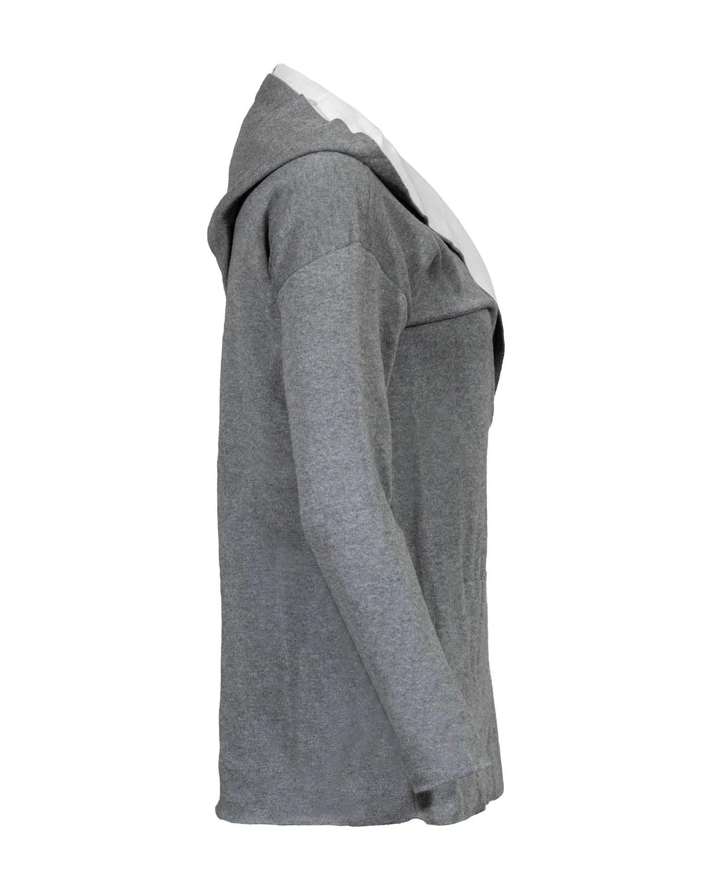 Eileen Fisher Hooded Cotton Blend Cardigan