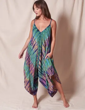 Ella Tie-Dye Jumpsuit - Teal