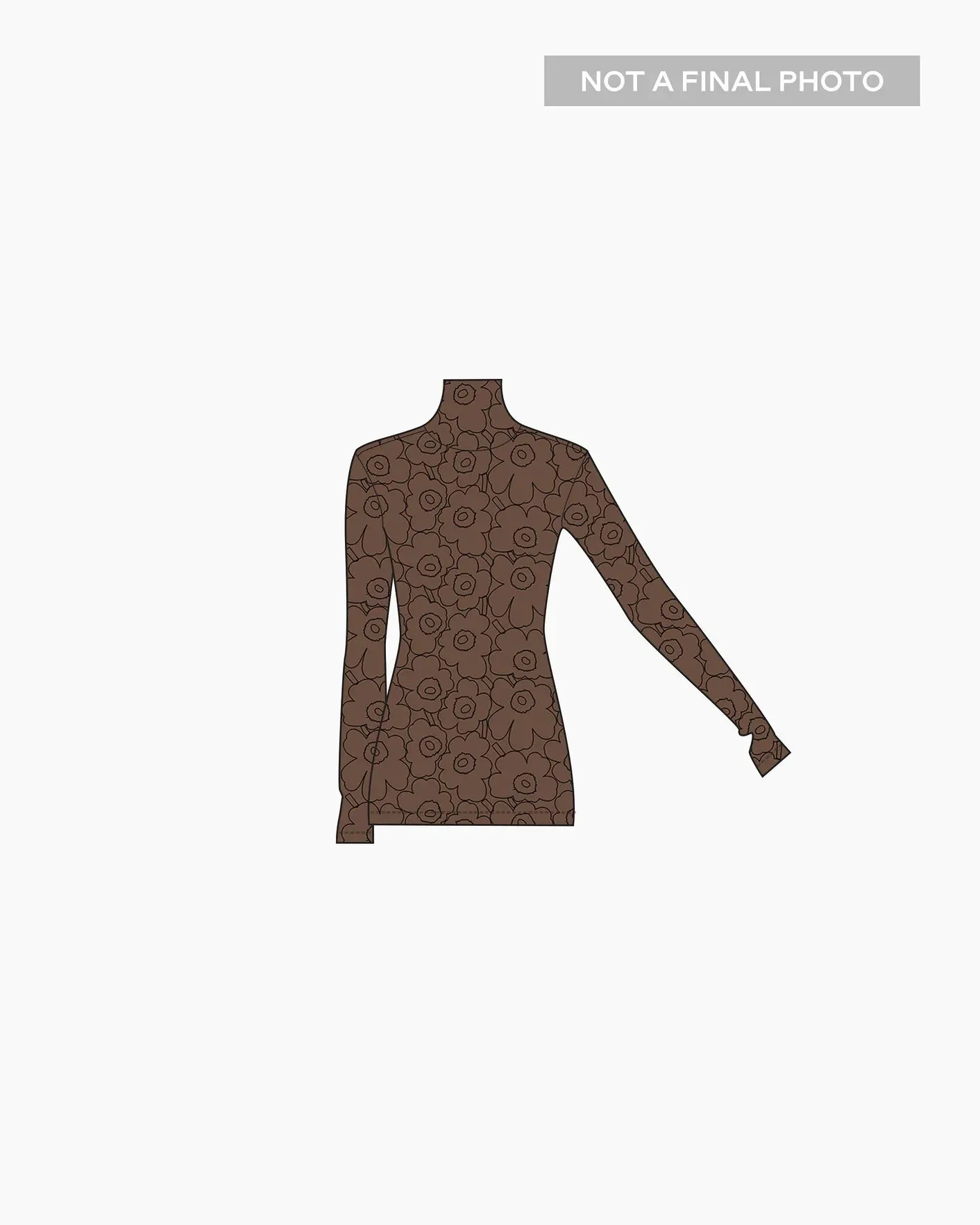 Emali Piirto Unikko Cotton Rib Turtleneck | Brown, Black
