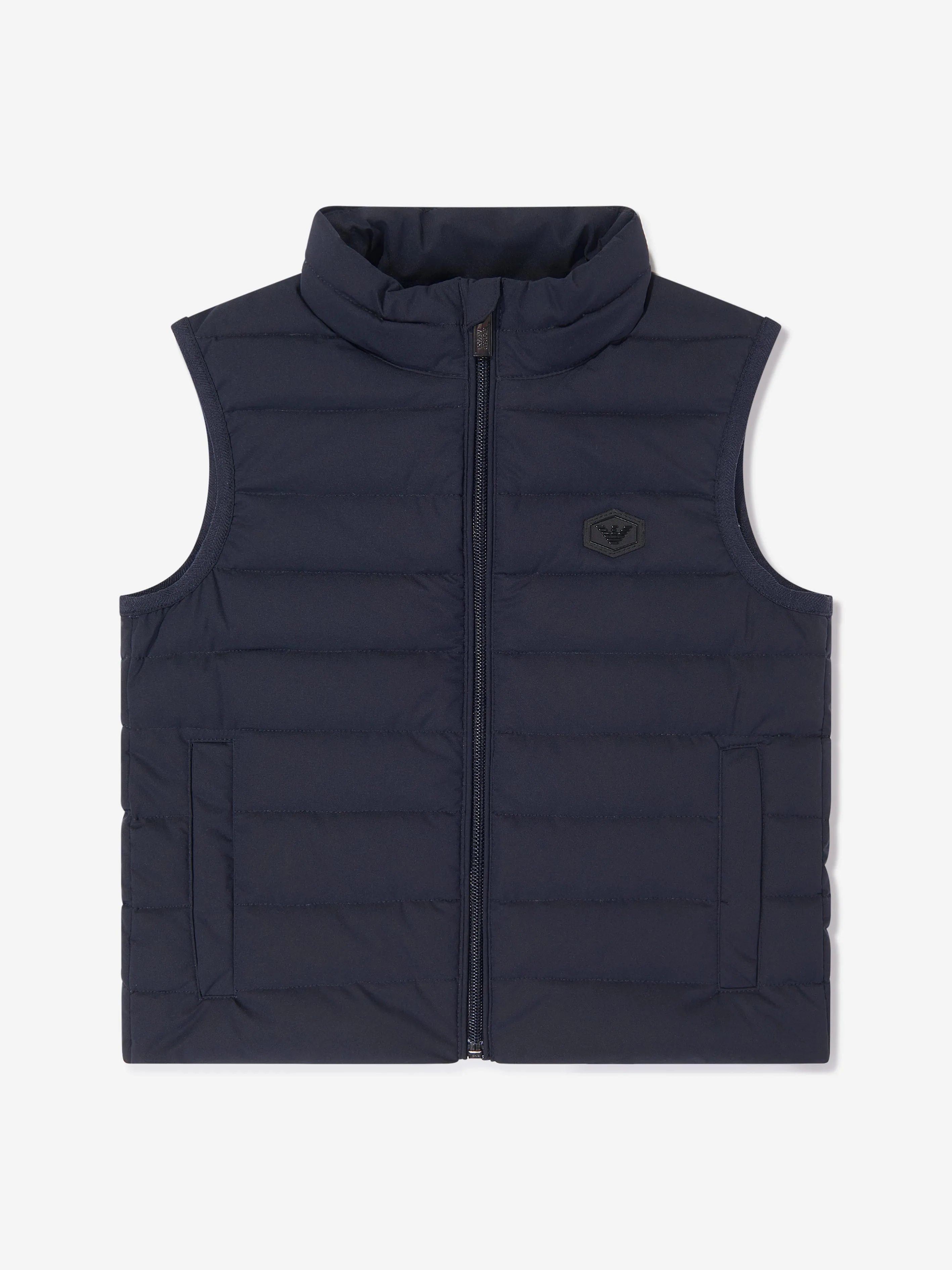 Emporio Armani Boys Down Padded Gilet in Navy