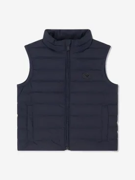 Emporio Armani Boys Down Padded Gilet in Navy