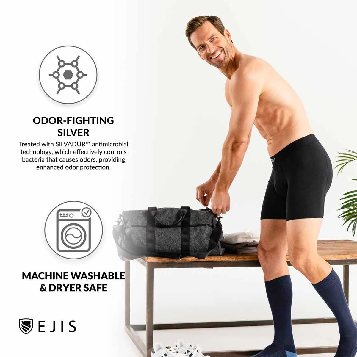 Essential Men's Boxer Briefs with Fly - Stripe 6-Pack