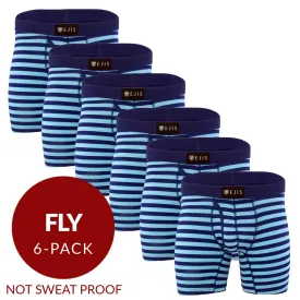Essential Men's Boxer Briefs with Fly - Stripe 6-Pack