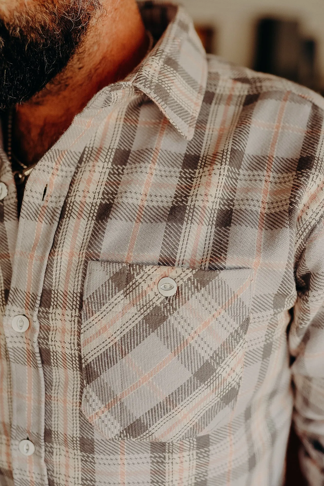 Flannel Work Shirt- Grey