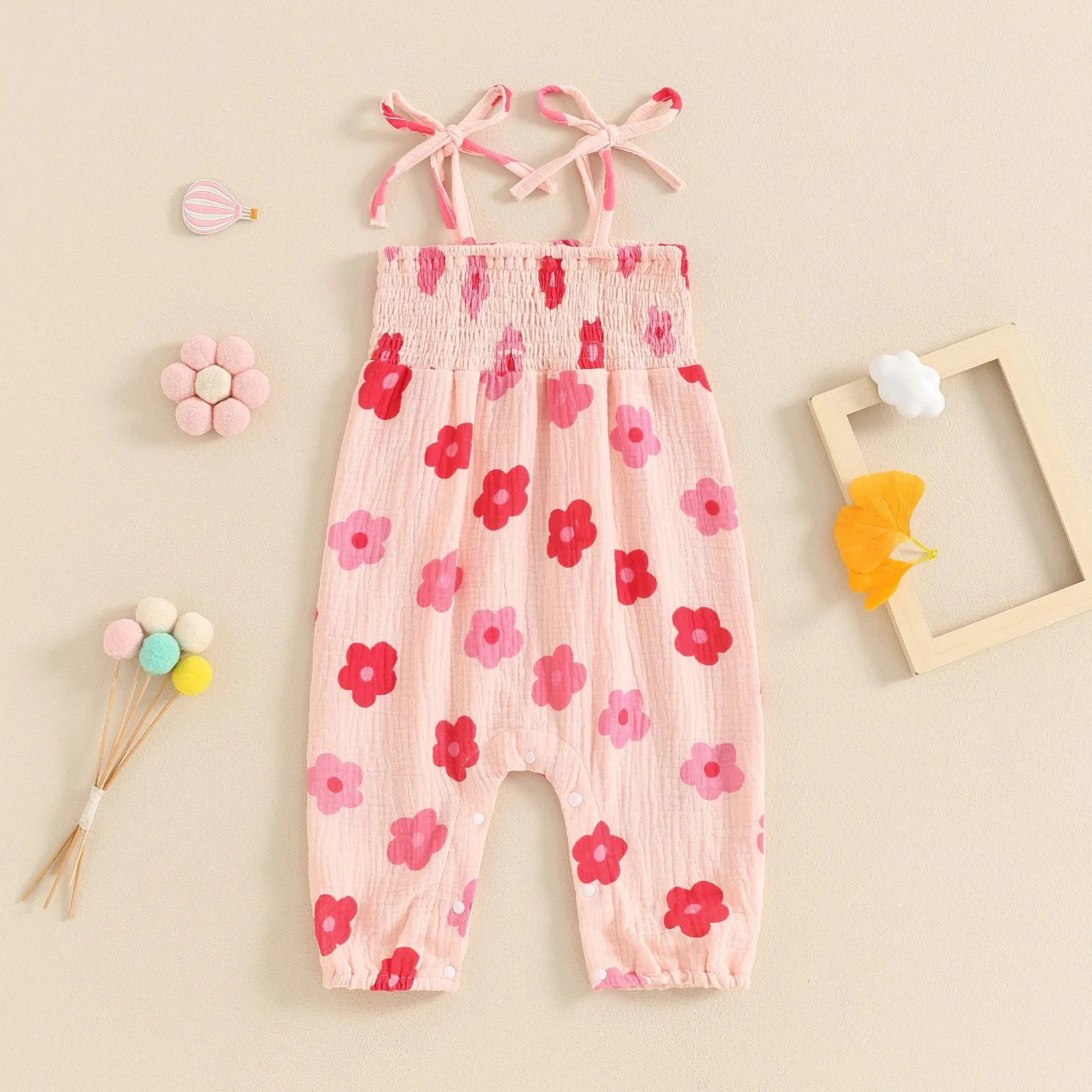 FLOWER POWER Pull-on Jumpsuit