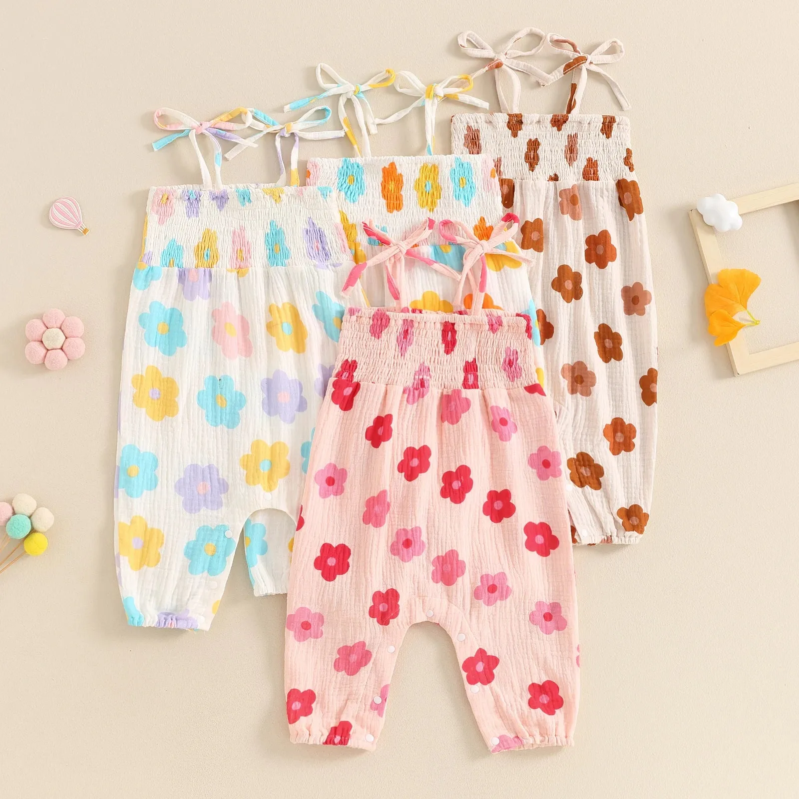 FLOWER POWER Pull-on Jumpsuit