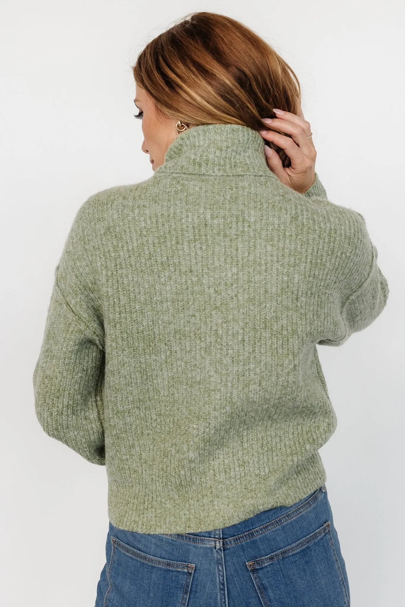 Frannie Knit Turtleneck Sweater | Olive