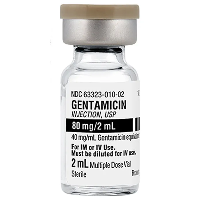 Gentamicin Sulfate for Injection Multiple Dose Vials 80 mg in 2mL Vials, 25/Tray
