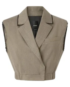 Gilet Corto con Rever ed Elastico