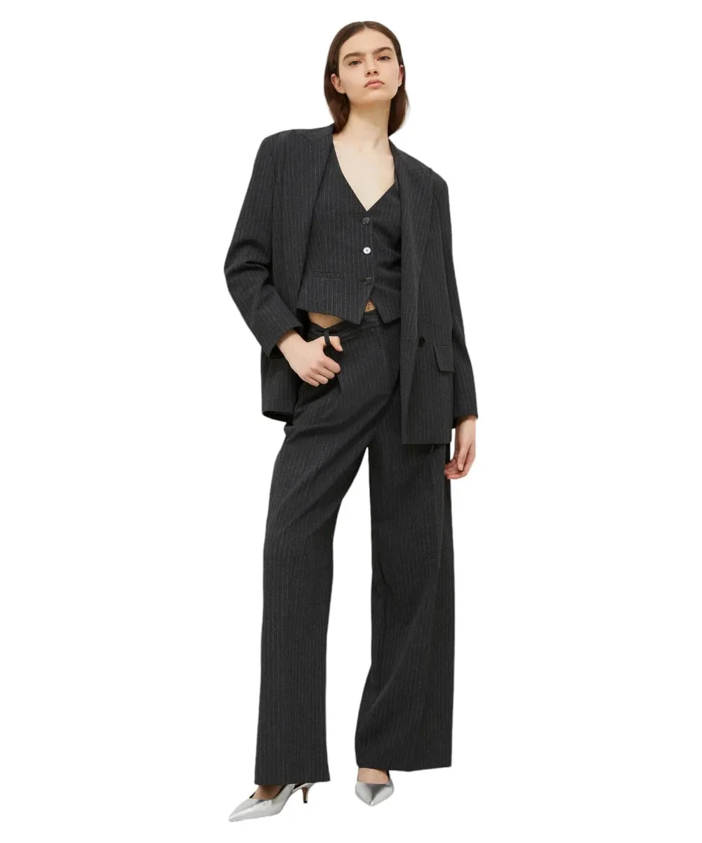 Gilet Corto Stretch Fiabe in Tela Gessata