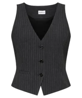 Gilet Corto Stretch Fiabe in Tela Gessata