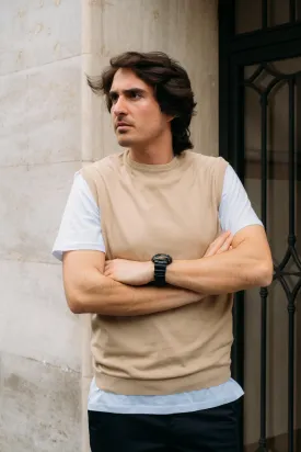 Gilet in Filo Beige
