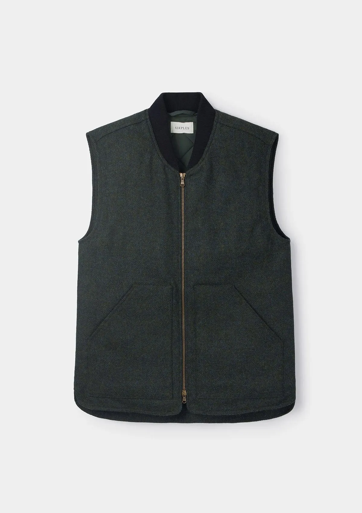 Green Wool Gilet