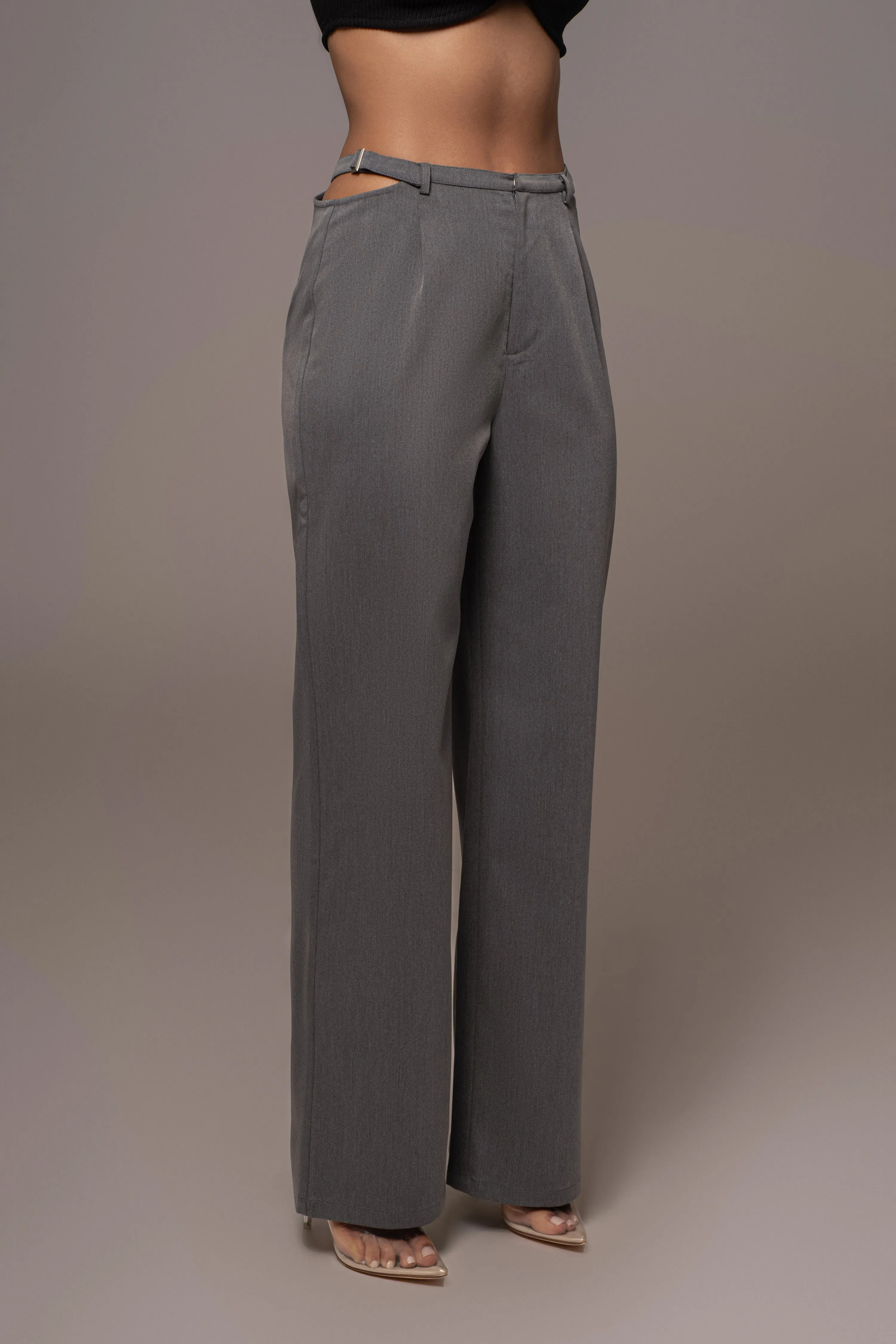 Grey Symone Cutout Pants