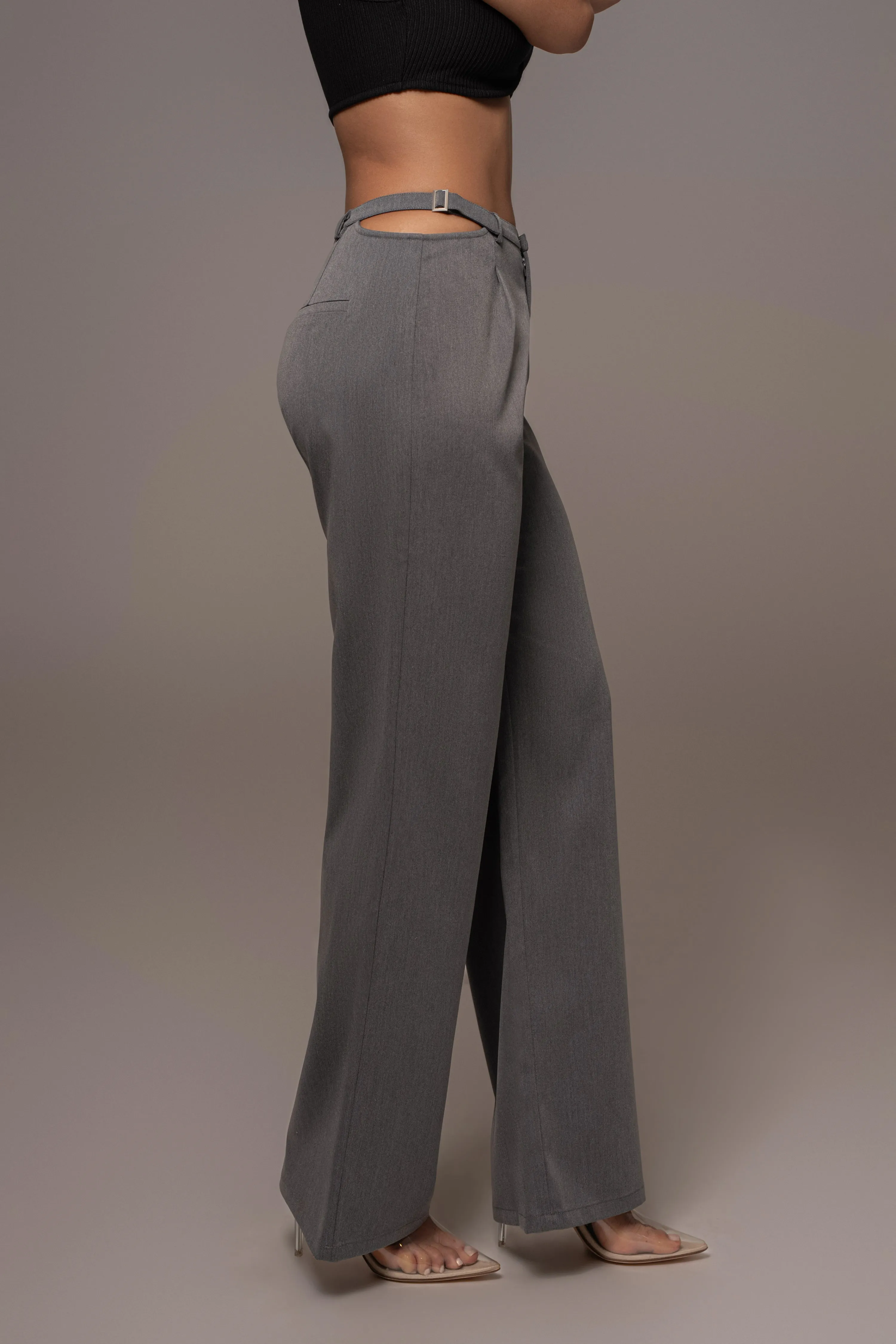 Grey Symone Cutout Pants