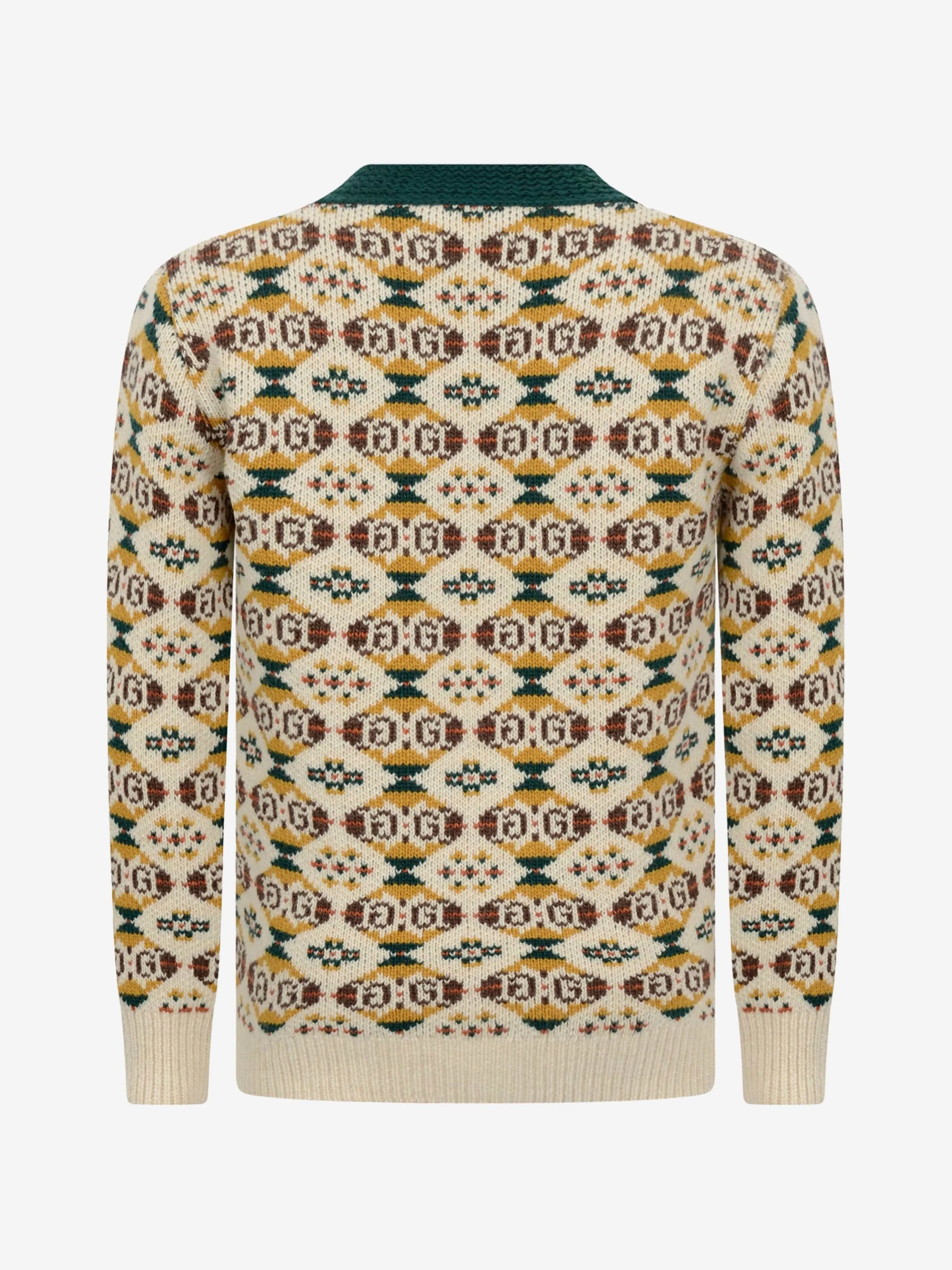 GUCCI Boys Beige Jacquard Cardigan