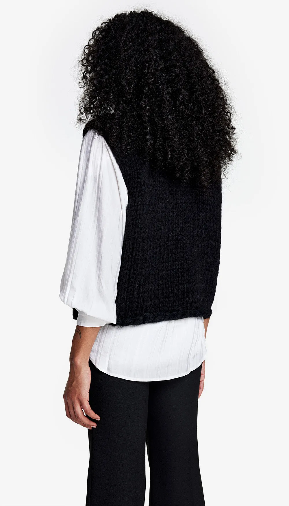 Handknit Sleeveless Turtleneck