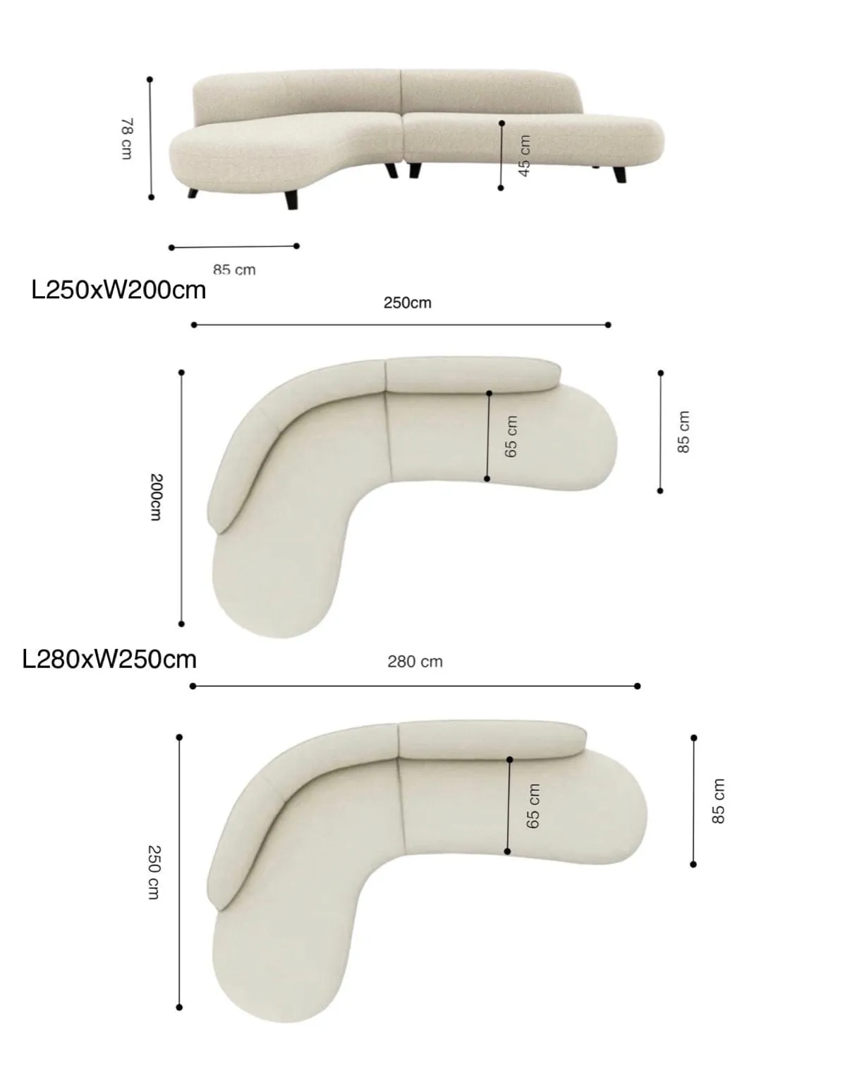 Hanna Scratch Resistant Curve Sofa