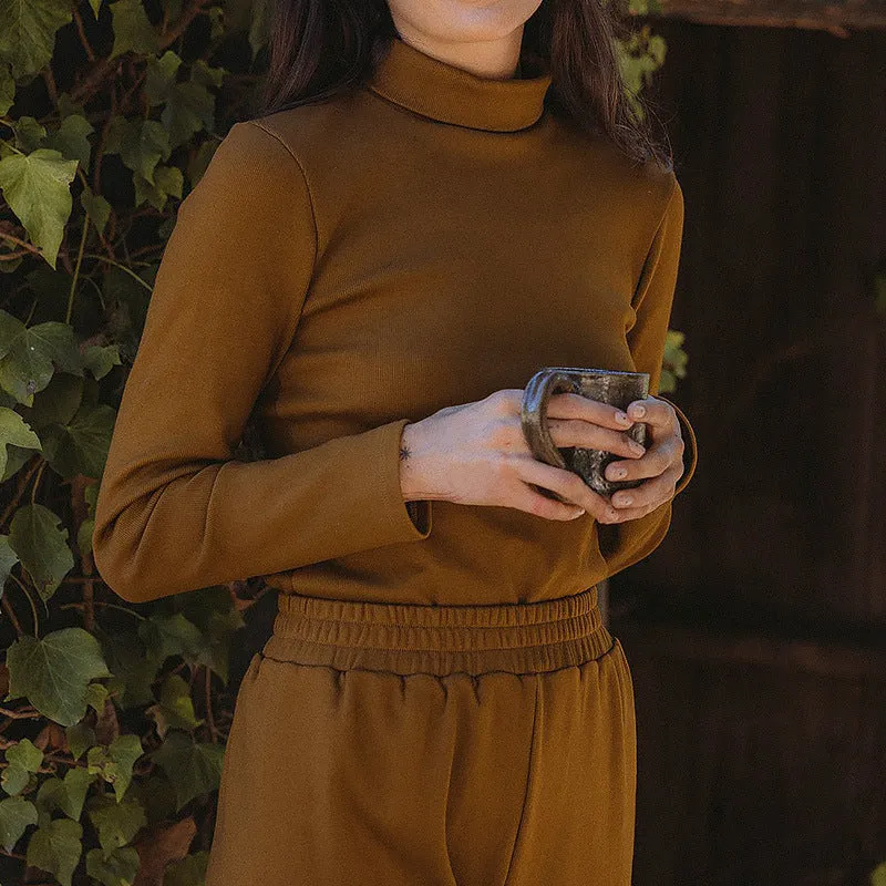 Heavy Turtleneck T shirt Autumn Winter Women High End Double Sided Brushed plus Thick Velvet Warm Top Inner Bottoming Shirt