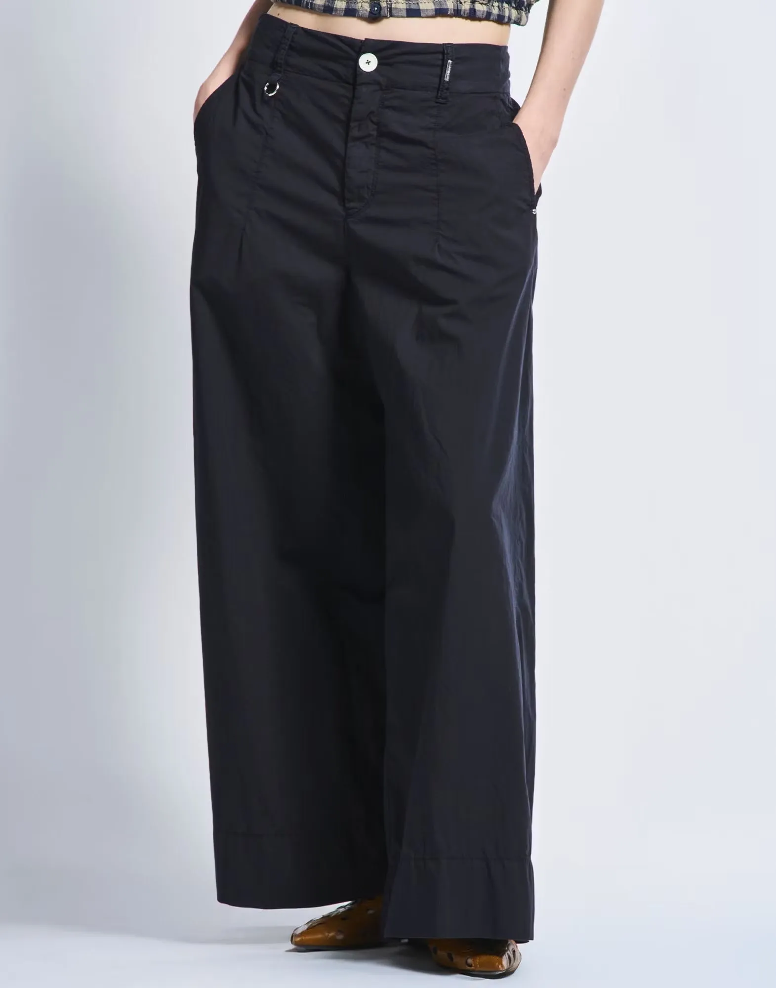 HIGH Everyday Couture Directive Trouser in Navy Cotton