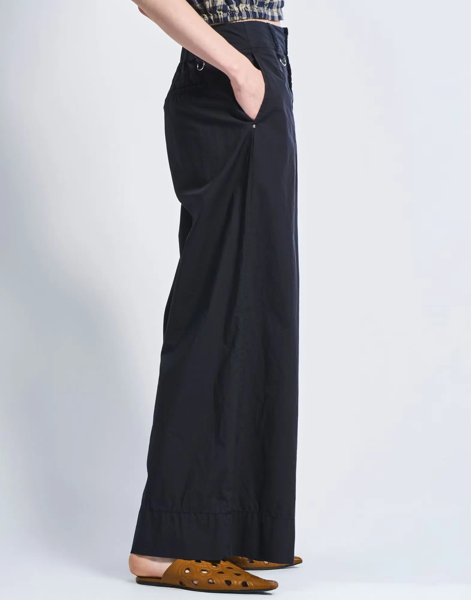 HIGH Everyday Couture Directive Trouser in Navy Cotton