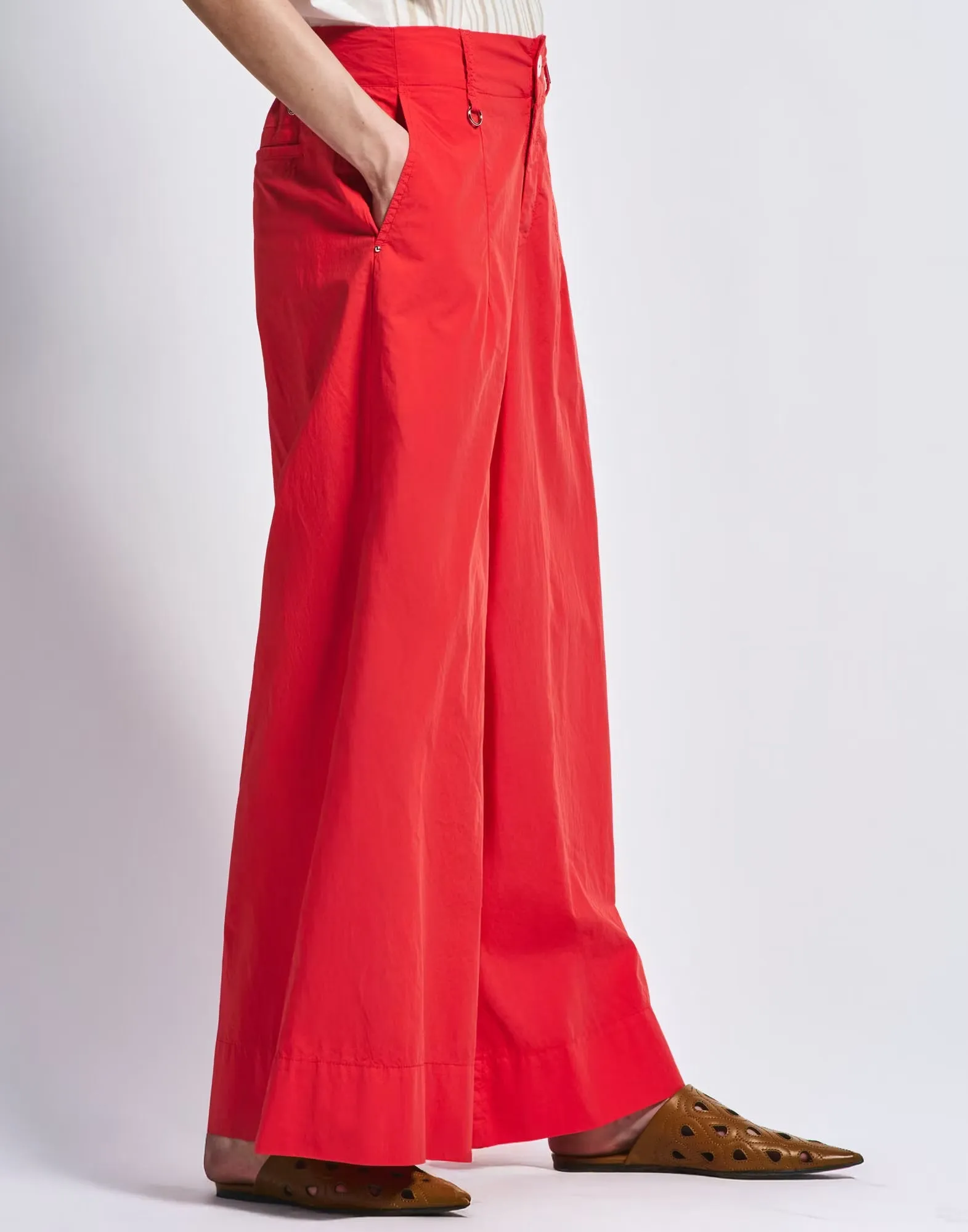 HIGH Everyday Couture Directive Trouser in Red Cotton