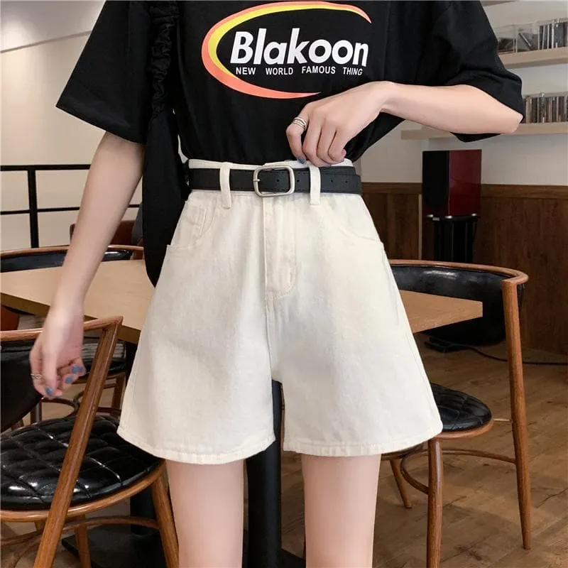 High Waist Denim Shorts