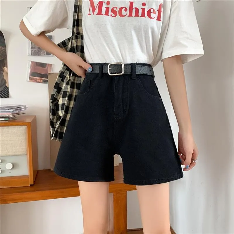 High Waist Denim Shorts