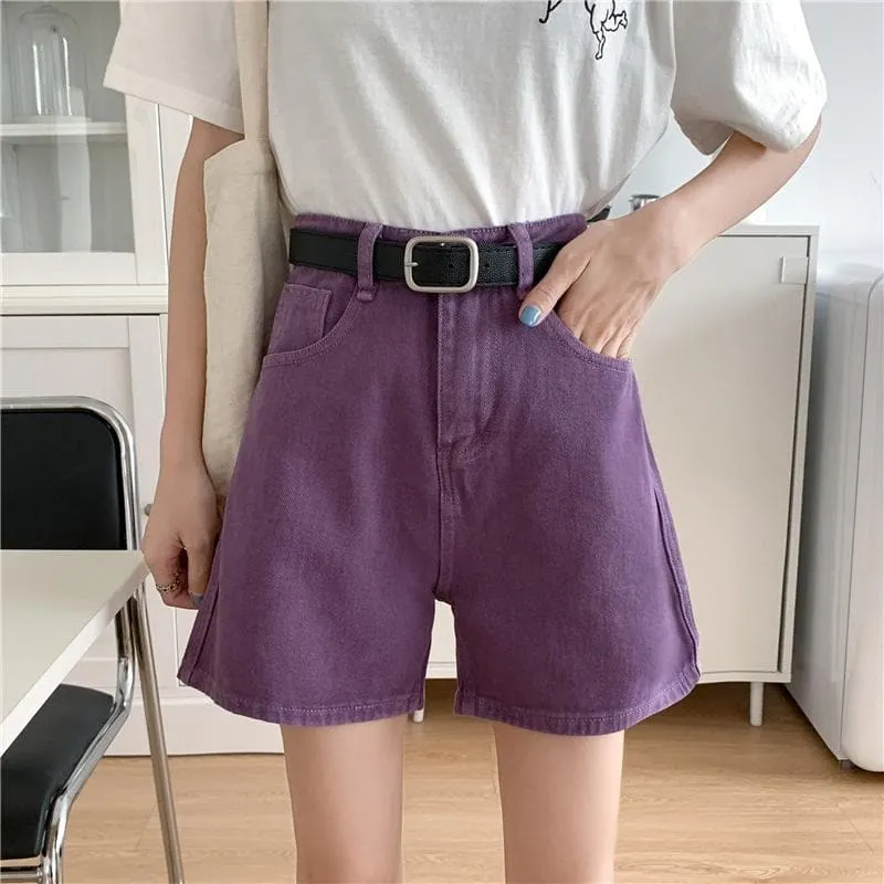 High Waist Denim Shorts