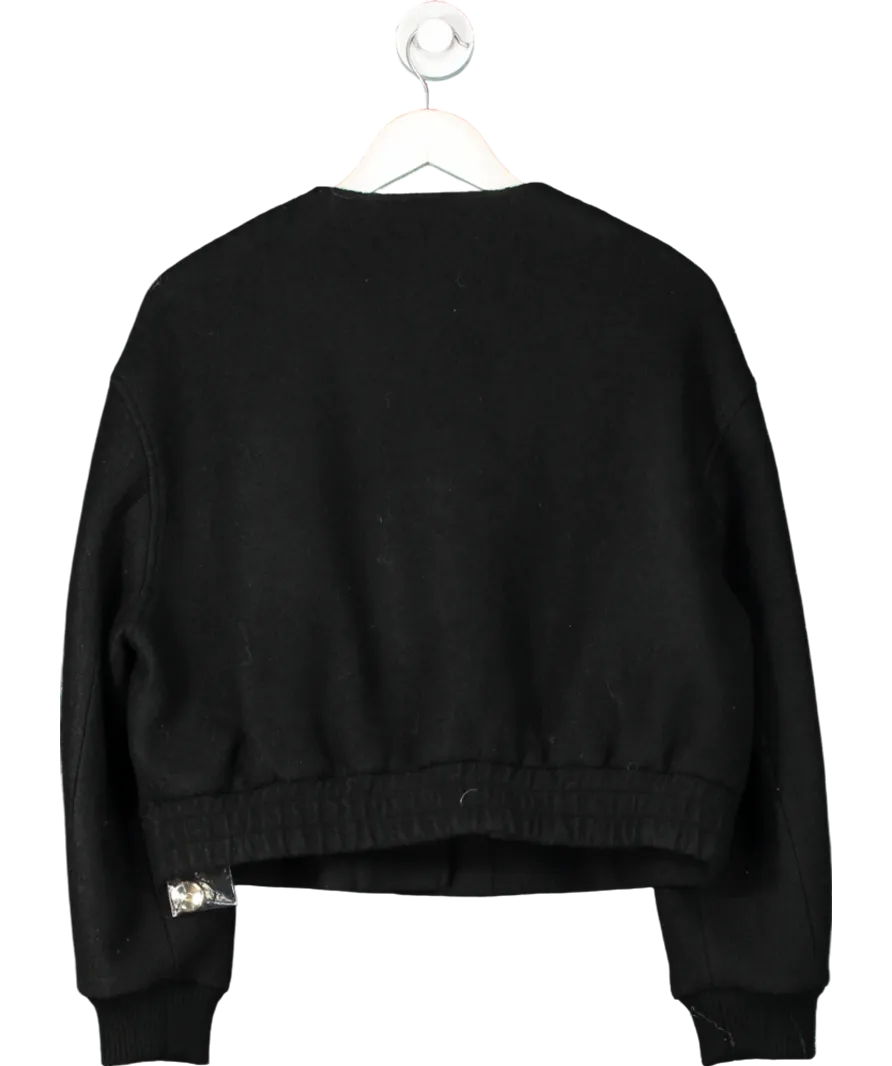 Hobbs Black Elsham Bomber Jacket With Wool UK 14