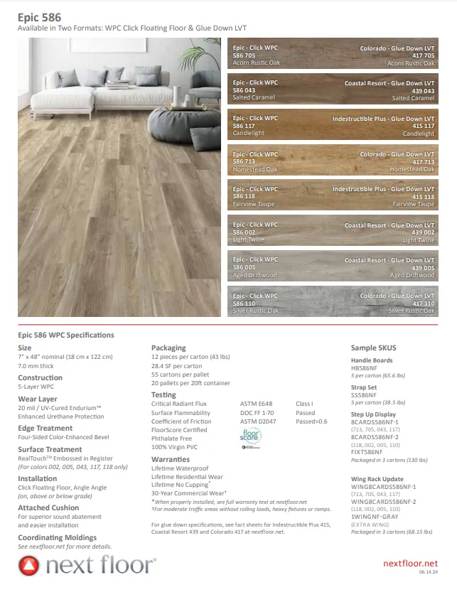 Homestead Oak 586 713 - Nextfloor Stonecast Epic 586