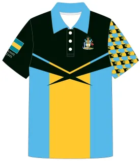 JR POLO SHIRT TOP SHORT SLEEVE BLACK | TEAM BAHAMAS - ILCA | PSNLZ'D