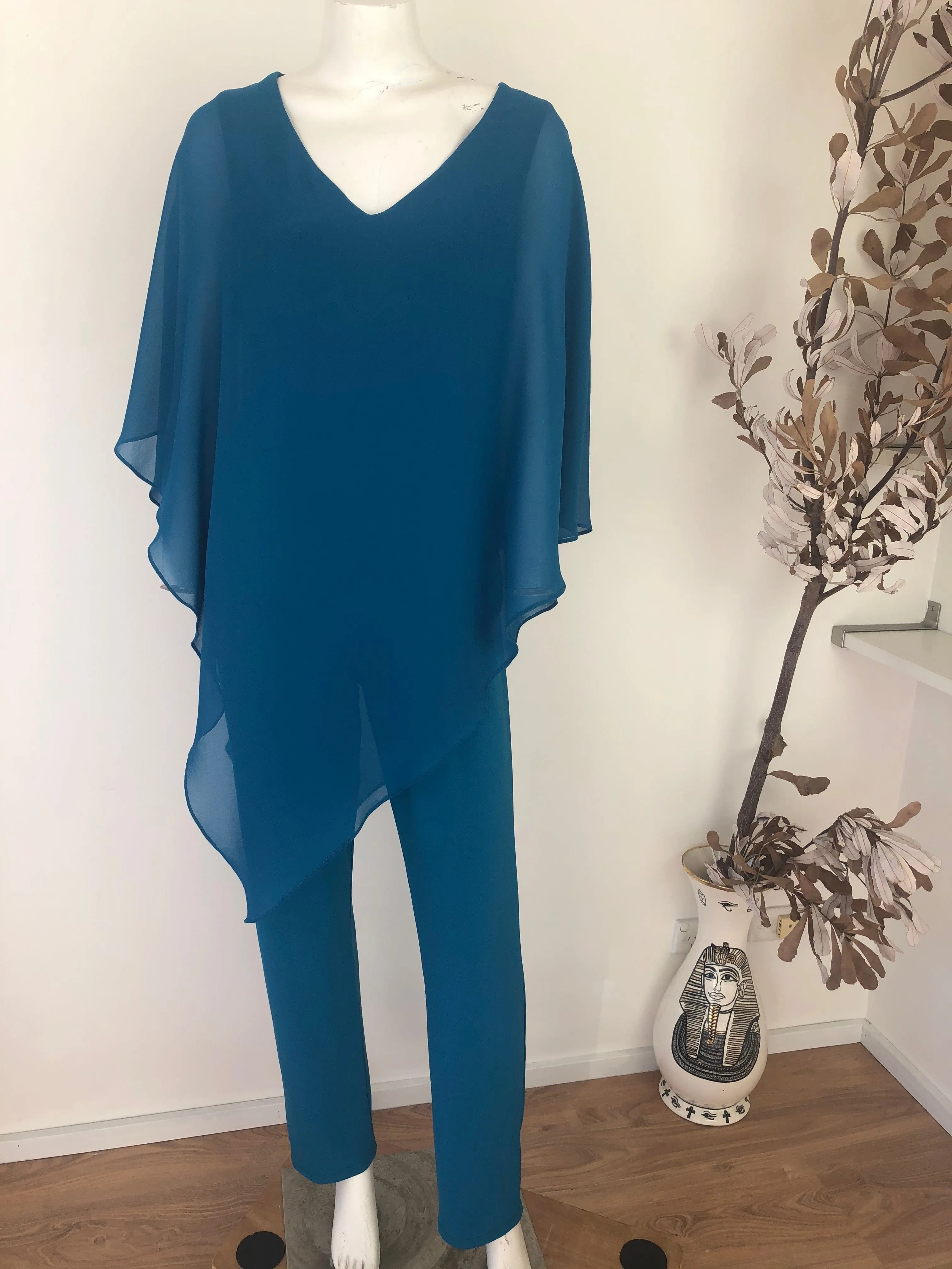 Juno Teal Jersey Pants