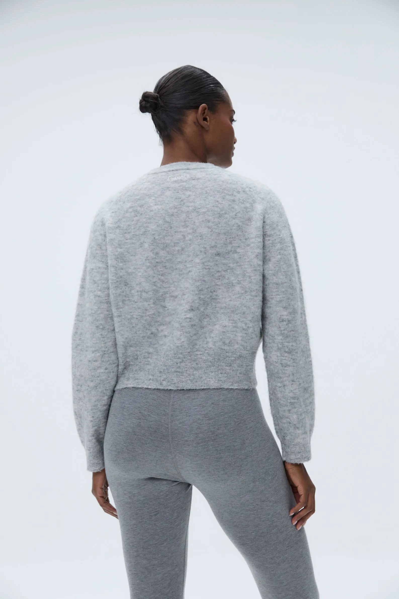 Knit Cardigan - Light Grey Melange