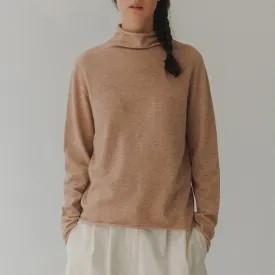 Korean Trendy Semi High Collar Pure Wool Sweater Women Autumn Winter Lazy Wind Pullover Keep Warm Slimming Bottoming Shirt