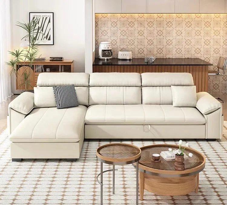 Kraven Scratch Resistant Leather Sofa Bed